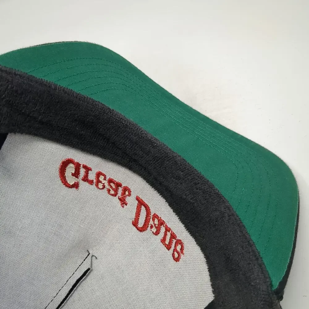 Gramling Trucker Hat Black One Size Great Dane Rope Mesh Snapback Green Brim